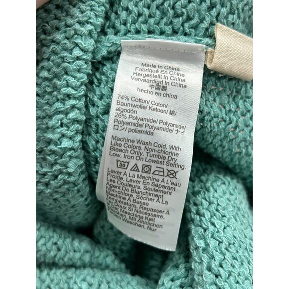 Madewell Womens Aqua Turquoise Drop Shoulder Boatneck Pullover Sweater Size M - Picture 5 of 8